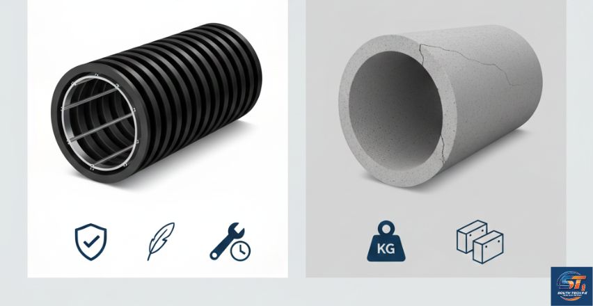 เปรียบเทียบ SRPE กับท่อคอนกรีต เลือกแบบไหนคุ้มกว่า